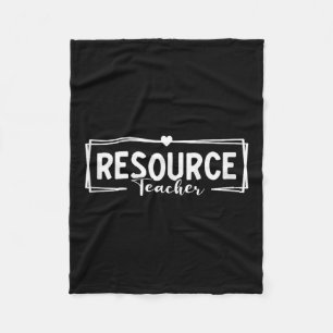 Resource Teacher Appreciation Design For Women Men Fleece Blanket