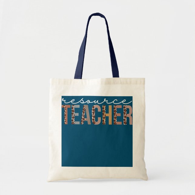 Resource Teacher Leopard Appreciation For Women Tote Bag (Front)