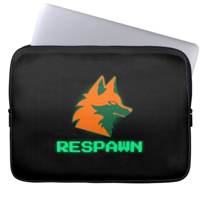 RESPAWN – Neon Gamer Fox Logo Laptop Sleeve (Front)