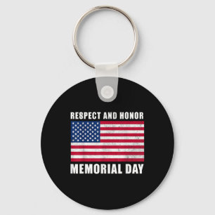 Respect And Honour Memorial Day Key Ring