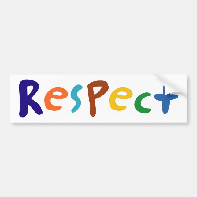 respect bumper sticker (Front)
