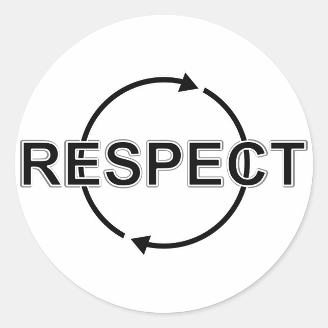 Respect Classic Round Sticker (Front)