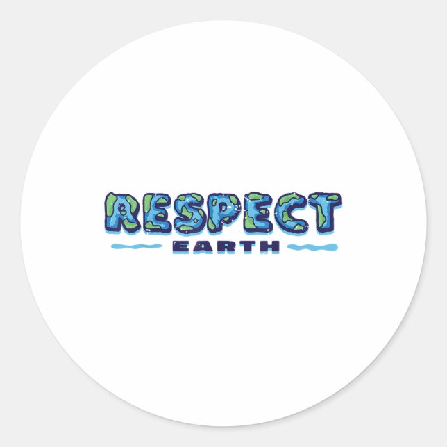 Respect Earth, Environmentalism, Environmental Pro Classic Round Sticker (Front)
