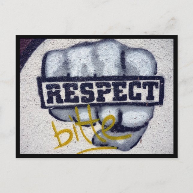 respect fist postcard (Front)