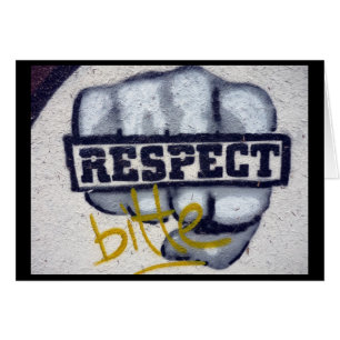respect graffiti fist