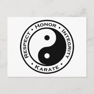 Respect Honour Integrity Karate Postcard