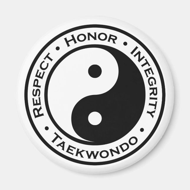 Respect Honour Integrity Taekwondo Magnet (Front)