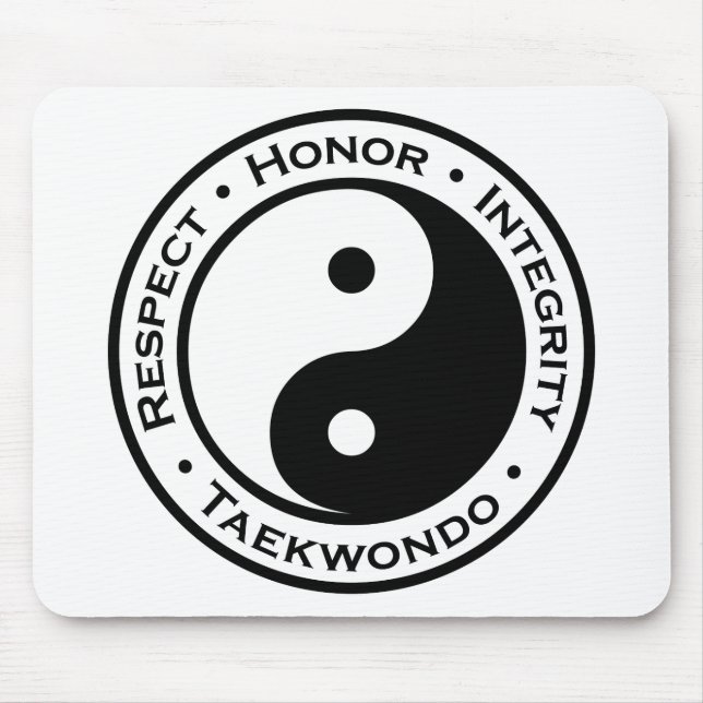 Respect Honour Integrity Taekwondo Mouse Pad (Front)