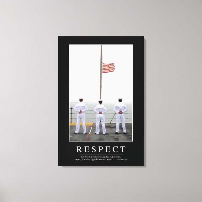 Respect: Inspirational Quote 1 Canvas Print (Front)