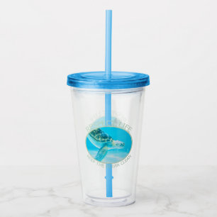 Respect Life, Keep the Ocean Clean Acrylic Tumbler