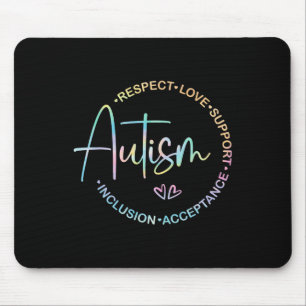 Respect Love Support Autism Awareness Month Women Mouse Pad