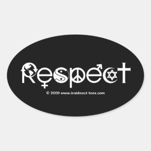 Respect Mother Earth - Recycle Save The Planet Oval Sticker