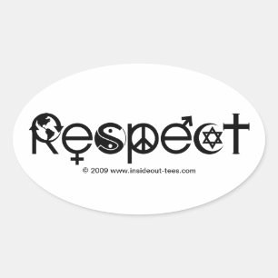 Respect Mother Earth - Recycle Save The Planet Oval Sticker