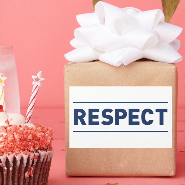 Respect Rectangular Sticker (Party)