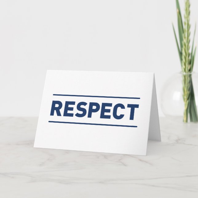 Respect Thank You Card (Front)