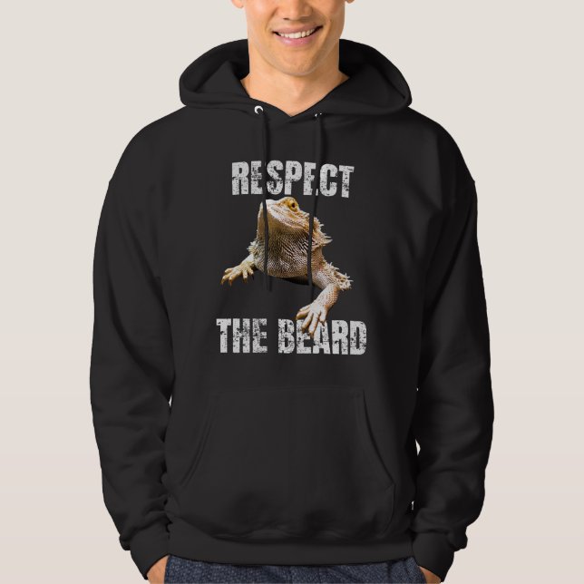 Respect The Beard   Bearded Dragon       Hoodie (Front)
