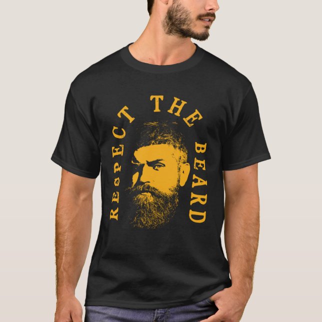 Respect The Beard Humorous Beard Quote T-Shirt (Front)