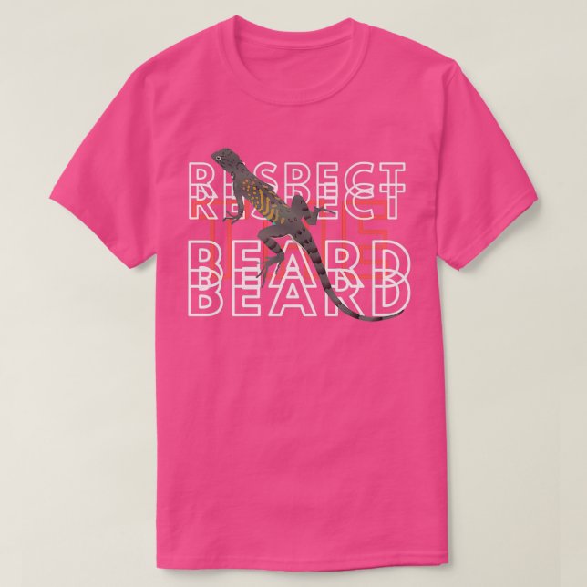Respect The Beard Reptile Lizard Classic TShirt (Design Front)