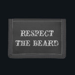 Respect the beard wallet for men<br><div class="desc">Respect the beard wallet for men Funny gift idea for dad,  uncle,  brother,  grandpa,  boyfriend etc. Personalizable text. Vintage look design.</div>