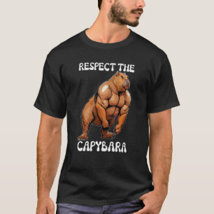 Respect The Capybara Fitness Bodybuilder T-Shirt