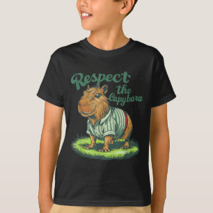 Respect The Capybara - Funny Photo Rodent Capibara T-Shirt