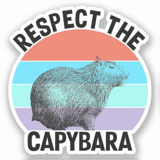 Respect The Capybara Funny Rodent Capybara (Front)
