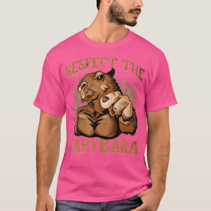 Respect The Capybara Rodent Muscle Capybara T-Shirt
