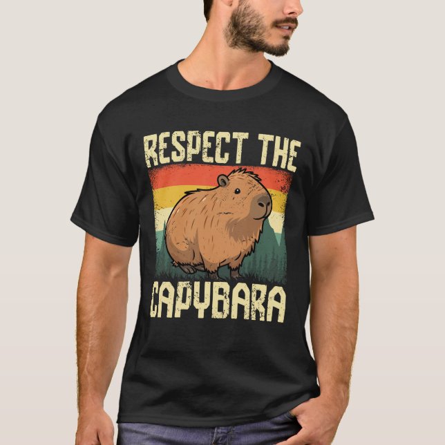 Respect The Capybara T-Shirt (Front)