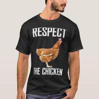 Respect The Chicken Farm Animal For Chicken Raglan T-Shirt