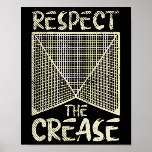Respect The Crease Lacrosse Lax Goalie Player Gift Poster