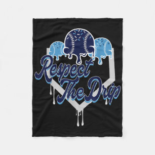 Respect The Drip Baseball Home Plate With Sprinkle Fleece Blanket