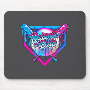 Respect The Drip Baseball Ice Cream For Kids Boys Mouse Pad