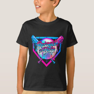 Respect The Drip Baseball Ice Cream For Kids Boys  T-Shirt