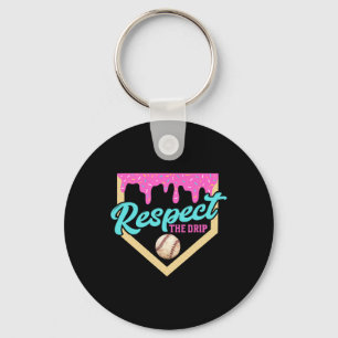 Respect The Drip Bysebyll Home Plate Ice Cream Dri Key Ring