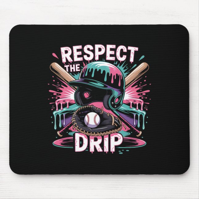 Respect The Drip Bysebyll Ice Cream Drip Helmet By Mouse Pad (Front)