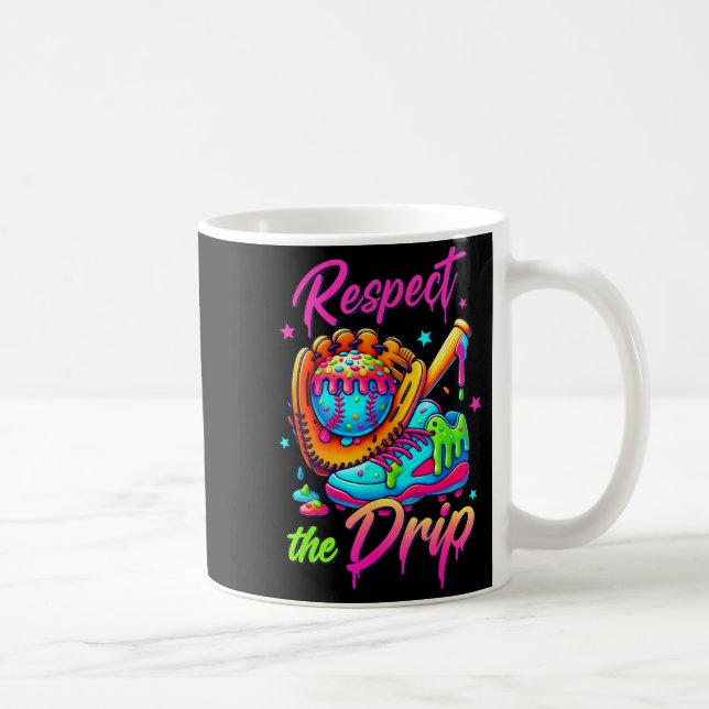 Respect The Drip Cool Ice Cream Drip Style For Boy Coffee Mug (Right)
