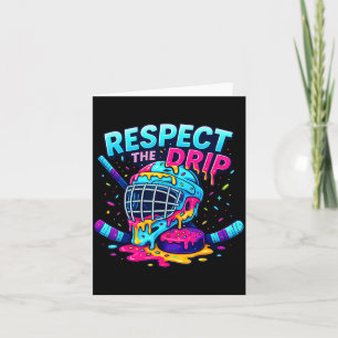 Respect The Drip Ice Hockey Stick & Puck Dripn Card