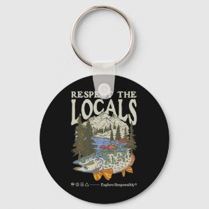 Respect The Fish Locals Save The Planet Nature Lov Key Ring