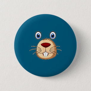 Respect The Groundhog Day Funny Groundhog Face  6 Cm Round Badge