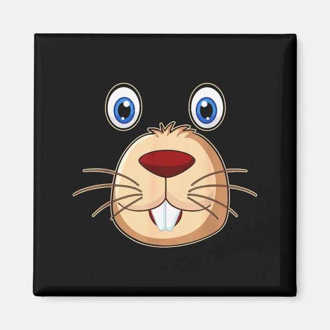 Respect The Groundhog Day Funny Groundhog Face  Magnet (Front)
