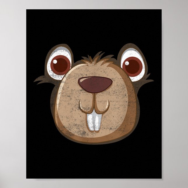 Respect The Groundhog Funny Groundhog Day  Poster (Front)