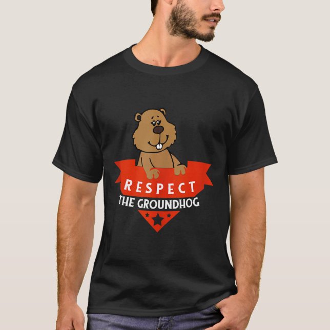 Respect The Groundhog Funny Groundhog Day Tank Top (Front)