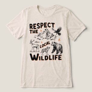 Respect The Local Wildlife Vintage Mountain Tri-Blend Shirt