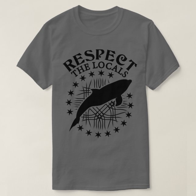 Respect The Locals Dolphins T-Shirt (Design Front)