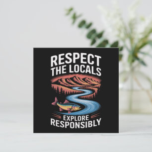 Respect the Locals Fish Ocean Save the Planet  Invitation