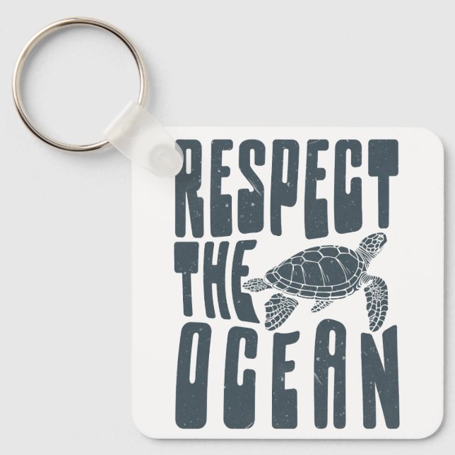 Respect the ocean key ring (Front)