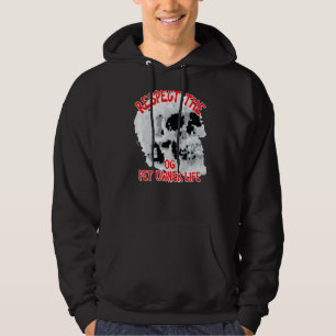 Respect The Og Pet Owner Life Skull Word Hoodie