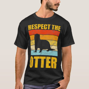 Respect The Otter Vintage Sunset Cute Womens River T-Shirt