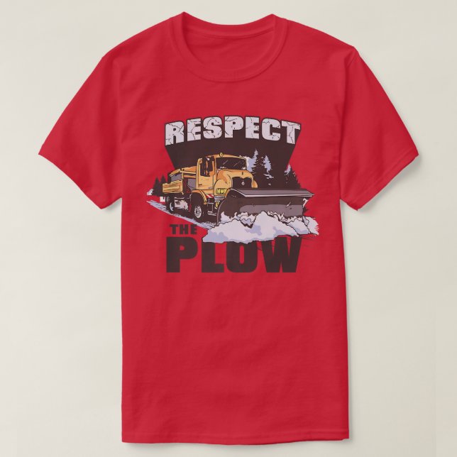 Respect The Plough Snow Winter  T-Shirt (Design Front)