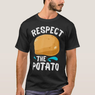 Respect The Potato Funny Vegetable For Kids Boys M T-Shirt